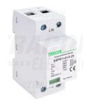 Descărcător de supratensiune T1+T2+T3, integrat, AC
Uc:275V; Iimp:25kA; In:25kA; Uoc:20kV; Up:1,3kV; 1P