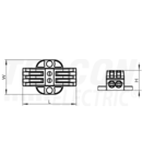 Clemă de legături fără şurub,care poate fi deschisă0,5-4mm2, 32A, 400VAC 10P