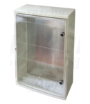 Cutie de distribuţie din material plastic, ușă transparentă
H×W×D=600×500×220mm, IP65, IK10, 1000V AC/DC, RAL7035