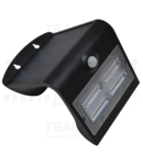 CIL de perete LED, panou fotovoltaic,detector mișcare, negru3,2 W, 4000 K, 400 lm, IP65, 3,7 V, 2 Ah