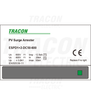 Descărcător de supratensiuneT1+T2, integrat, DCUcpv: 800V; Iimp:12,5kA; In:20kA; Imax:50kA; Up:3kV