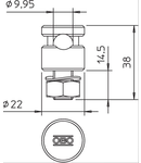 Piesa de legatura Rd 8-10 mm cu piesa de strangere INOX