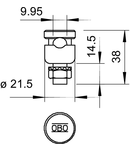 Piesa de legatura Rd 8-10 mm cu piesa de strangere Otel zincat