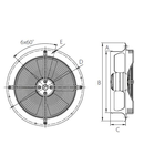 Ventilator de perete 450mm 4800mc/h