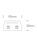 3PH- end feed-in, left, gri, Serie albastru LINE ROUND