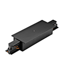 3-phase Power Feed-in recessed black, Plastic