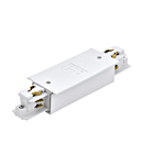 3-phase Power Feed-in recessed white, Plastic