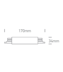 3PH-conector longitudinal cu feed-in, alb