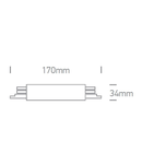 3PH-conector longitudinal cu feed-in, gri