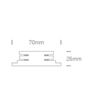 3PH-conector longitudinal, gri