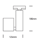 3PH-Track Spot CY MR16 GU10, 50W, IP20, alb