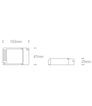 89027D LED DRIVER, Push dimabil & 1-10V, 350-900mA ,230V