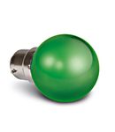 9G01/GR/B, GREEN LED BALL LAMP 0,5w B22 230v