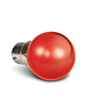 9G01/R/B, RED LED BALL LAMP 0,5w B22 230v