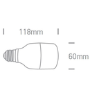 9G09P/C/E SMD LED LAMP E27 10W 4000K 950lm IP44 230V 300° A+