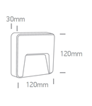 Adamo-SQ LED 3W 100lm 3000K 230V IP65 alb