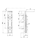 Adaptor montaj aparate modulare 25A 45mm 2sine