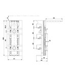 Adaptor montaj aparate modulare 63A 81mm 2sine