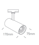 Adela-B 20W LED 1600lm 3000K 38° 230V IP20 alb