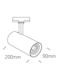 Adela-C 30W LED 2400lm 3000K 38° 230V IP20 alb