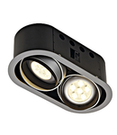 AIXLIGHT PRO FLAT cadru rotund 2 montare, argintiu