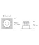 Aline-R COB LED, 7W, 700mA, 500lm, 3000K, 38°, IP54, alb