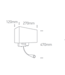 Almach I 3W LED+40W E27, 100lm, 3000K, 100-240V, IP20,crom