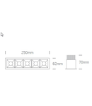 Alpha 5 LED 5x6,5W 3000K 5x550lm 36° IP20 350mA dimm alb