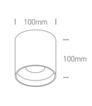 Aludra-M 22W, 1500lm, 3000K, 230V, IP20, 38°, alb