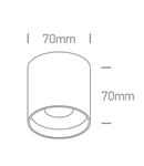 Aludra-S LED 8W, 520lm, 3000K, 230V, IP20, 38°, alb