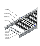 Aluminium H/C rail for 40mm Wiring Ducts 2 Unit-Wide