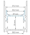 Aluminium insert MF 2m