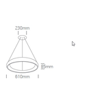 Amy-P LED, 50W, 2750lm, 3000K, 230V, IP20, 120°, alb