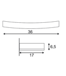 Aplică GL 102 CURVE, gips alb, R7s 78mm, max. 100W