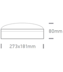 Aplică Teiko Oval, E27, 2x20W, IP54, gri