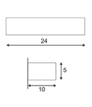 Aplica, WL 149 R7s, rectangular, crom, R7s 78mm, max. 60W