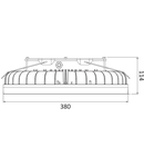 Arktur Round II LED 160W, 21000lm, 4000K, 120°, DALI