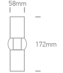 Arpus2 Wall 2x35W, MR16, GU10, aluminiu