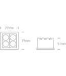 Astor 10W 800lm 3000K 25° Ra85 230V IP20 alb