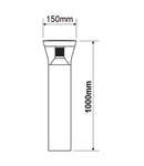 Avenida Pole LED 10W 865lm 730 IP66 IK09 1000mm graphite