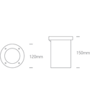 Badalo 8W 180lm 3000K Ra80 230V IP67 stainless steel