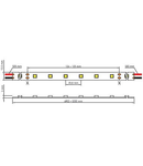 Bandă flexibilă 60 CW Ra=90+, 13,5W/m, 1040lm/m, 24VDC, l=5m