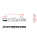 Baretă, 1xRCCB 4poli, 1xMCB 3+N, 2xMCB 1+N/1m, 10m,10mm²