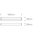 Bath Round LED 600mm, IP44, chrom