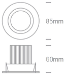 BATH ROUND Small, T5, 21W, IP44, crom