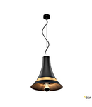 BATO 35 PD, Indoor pendant light, black/brass, E27, max. 60W