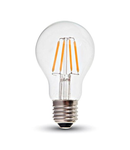 Bec LED clasic 4W filament E27 A60 2700K, 400lm, 300°