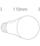 Bec LED, mat, E27, 7W, 3000K, 470lm