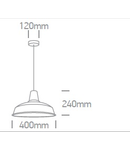 Bela Plano, E27, 26W, IP20, cromat cu negru cable