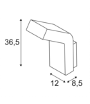 BENDO, de exterior de perete, LED, 3000K, anthracit